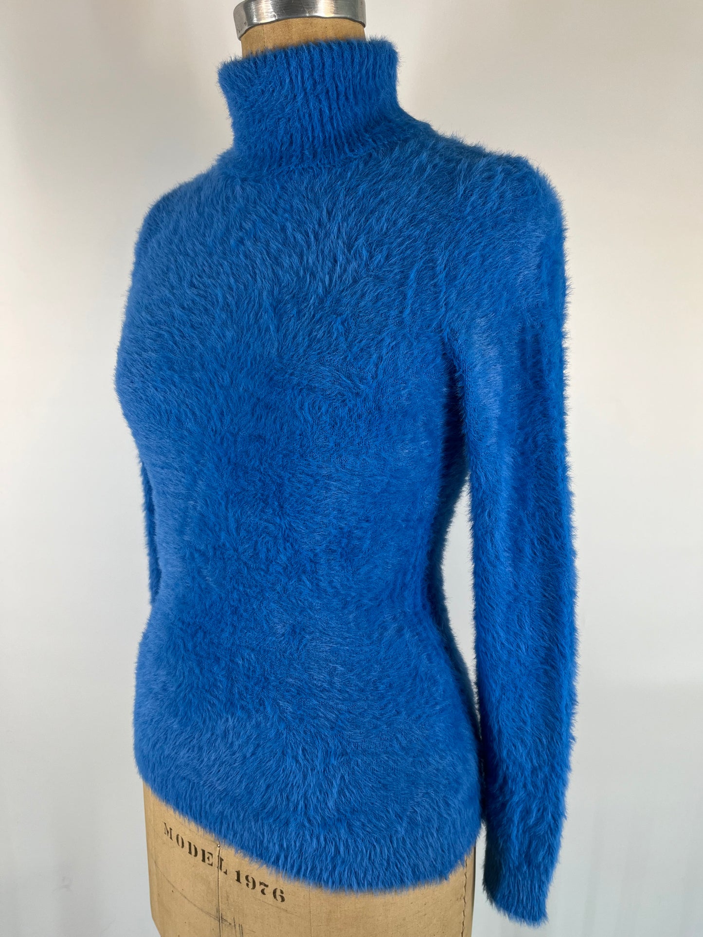 Fuzzy Turtleneck Long Sleeve Sweater