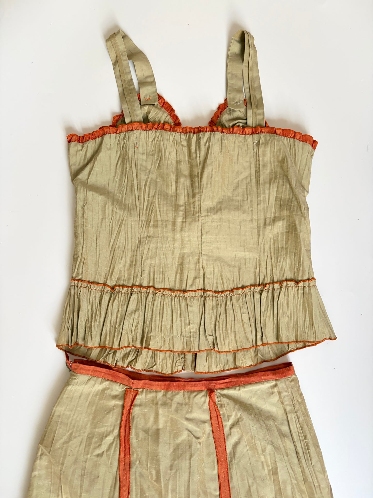 Euro Summer Two Piece Tank and Skirt Set