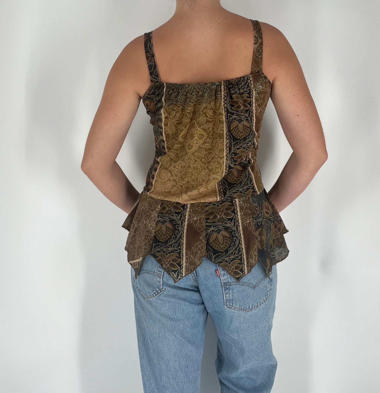 Made in Italy Grunge Fairy Tank With Handkerchief Hem
