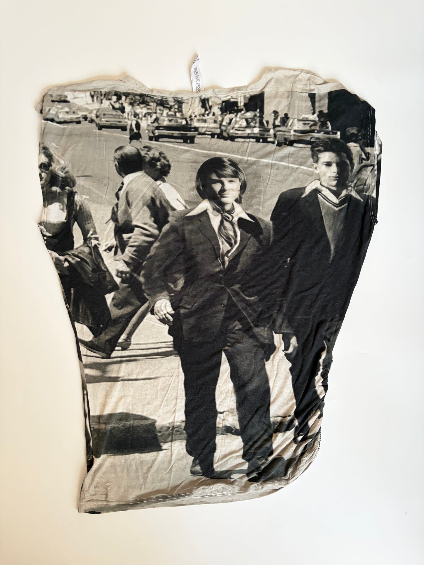 Euro Old Fashioned Photograph Print Tunic/Mini Dress