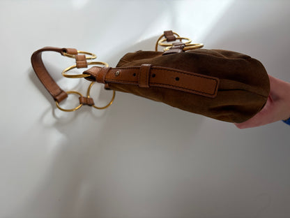 YSL Suede Saharienne Shoulder Bag