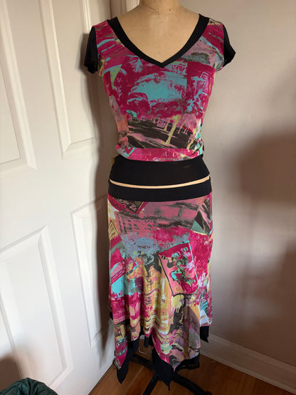 Made in France Mesh Graphic Print Matching Set