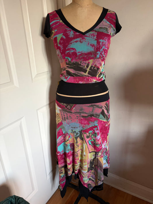 Made in France Mesh Graphic Print Matching Set