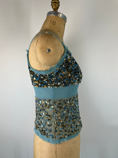 Silk Sequin Top