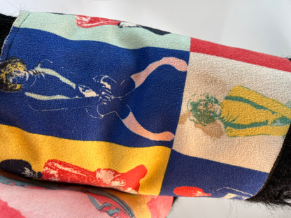 Pop Art Print Fur Sweater Jacket