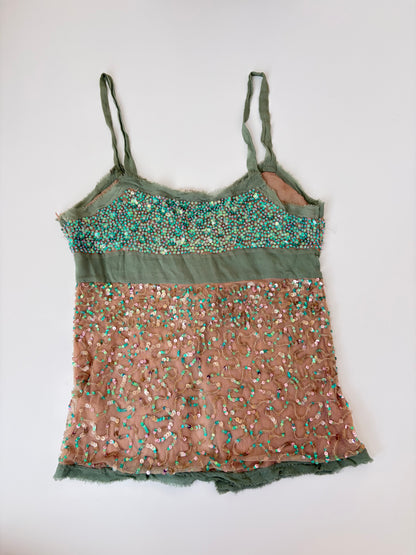 Made in Italy Silk Sequin Tank