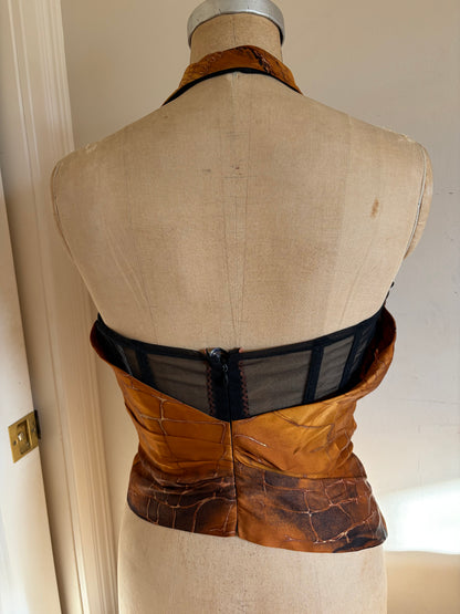 Deadstock Floral Appliqué Corset