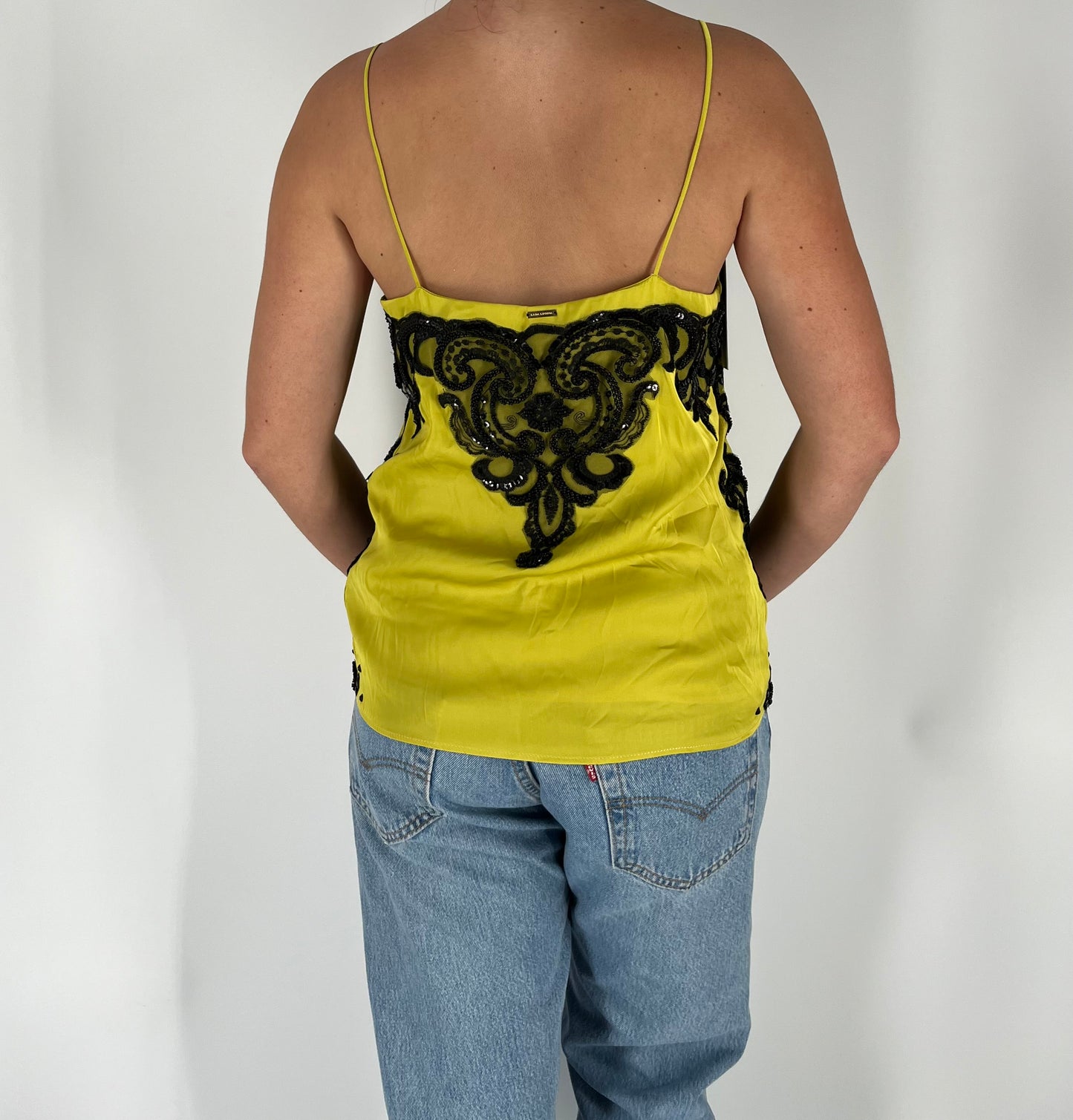 100% Silk Handmade Tank With Appliqués and Gems