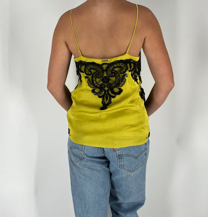 100% Silk Handmade Tank With Appliqués and Gems