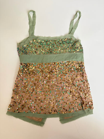 Made in Italy Silk Sequin Tank Top