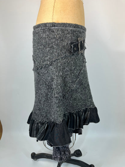 Juju & Christine Knit Midi Skirt With Cool Hardware