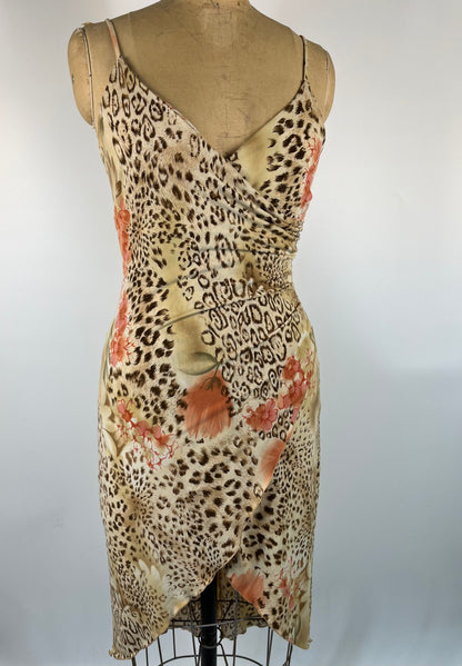 Cavalli-Style Cheetah Dress With Asymmetrical Hem