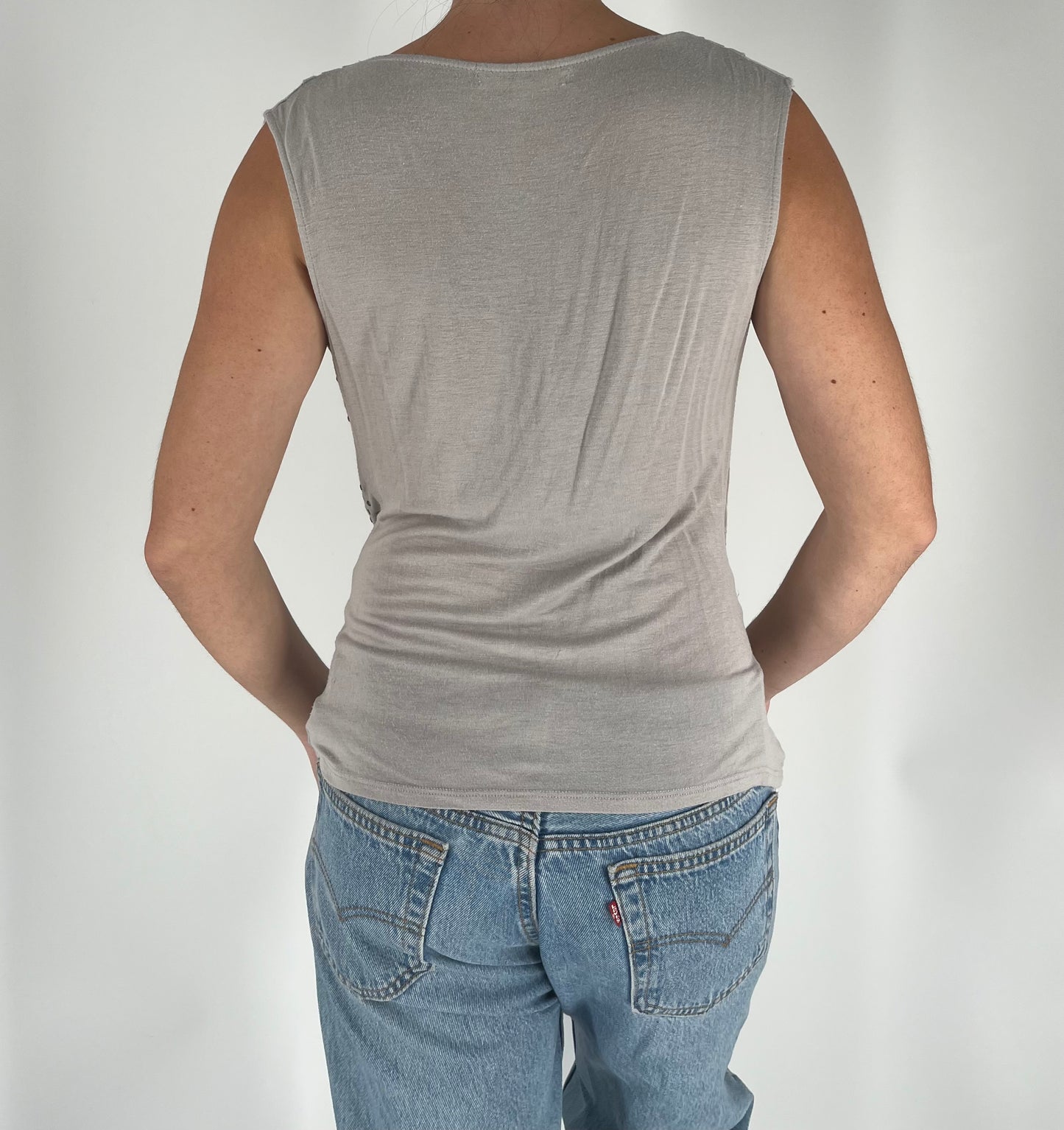 Y2K Slinky Tank Top With Studs