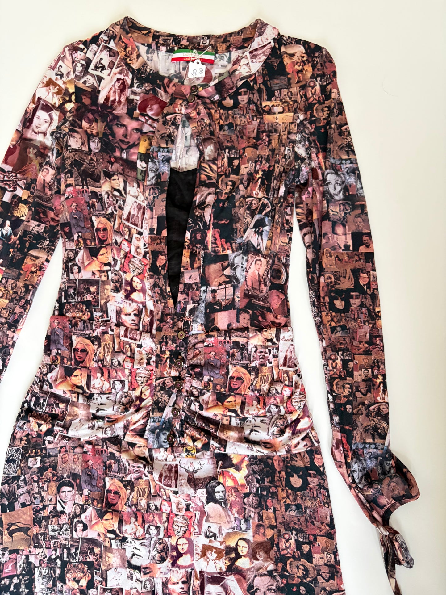 Made in Italy Midi Dress with Photograph Print