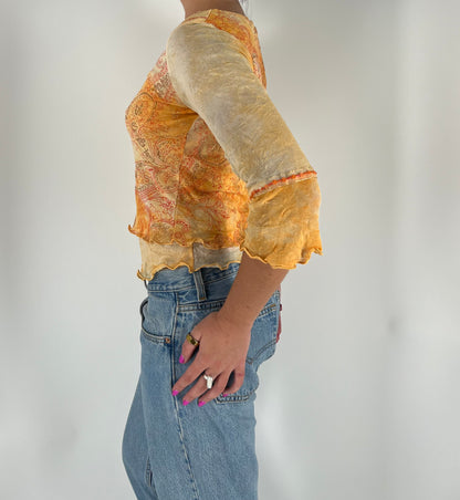 Asymmetrical Glitter Long Sleeve