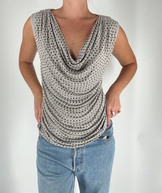 Y2K Slinky Tank Top With Studs