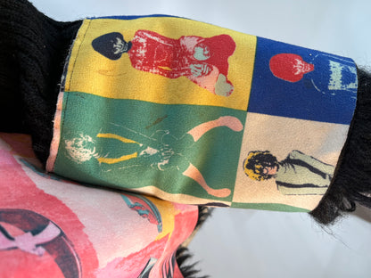 Pop Art Print Fur Sweater Jacket