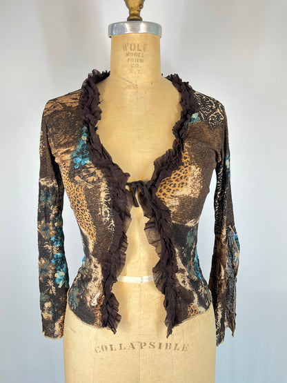 Made in Italy Animal Print Cardigan