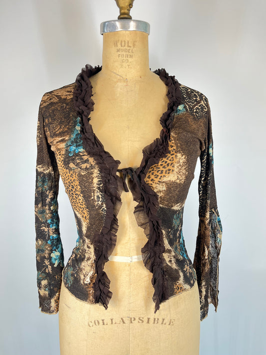 Made in Italy Animal Print Cardigan