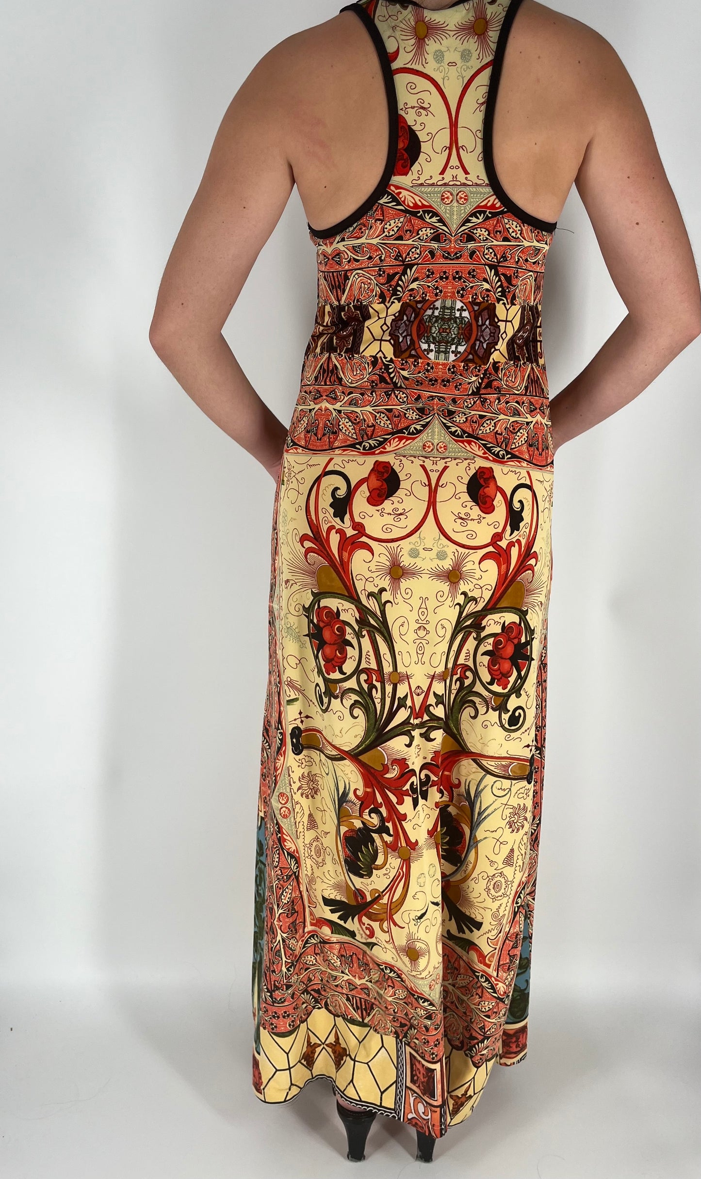 Abstract Print Maxi Dress