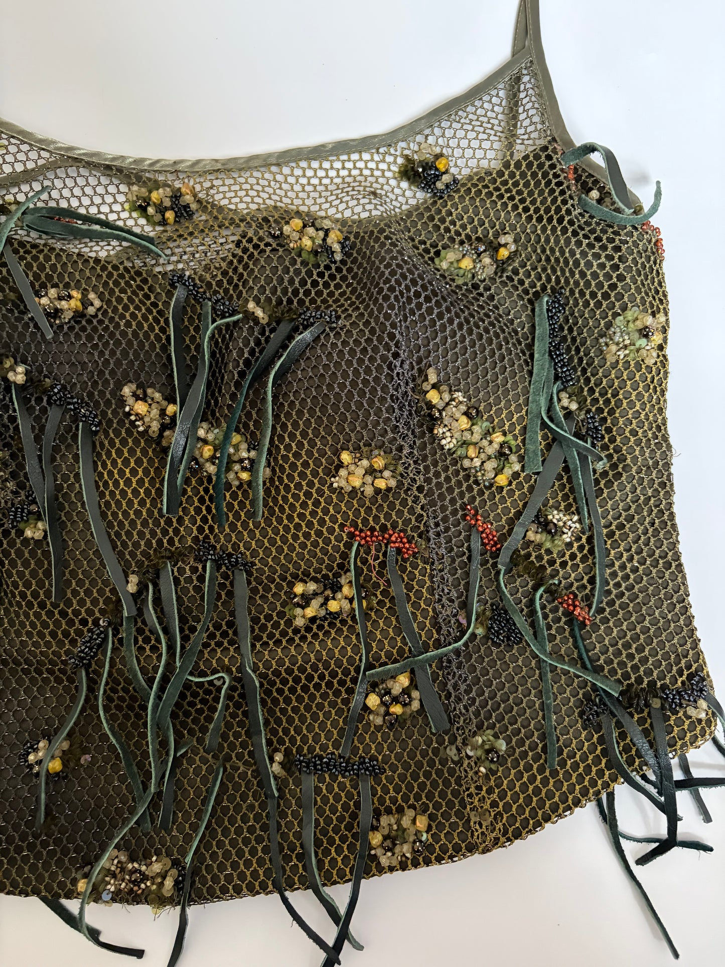 Made in Italy Fishnet Beaded Tank (Deadstock)