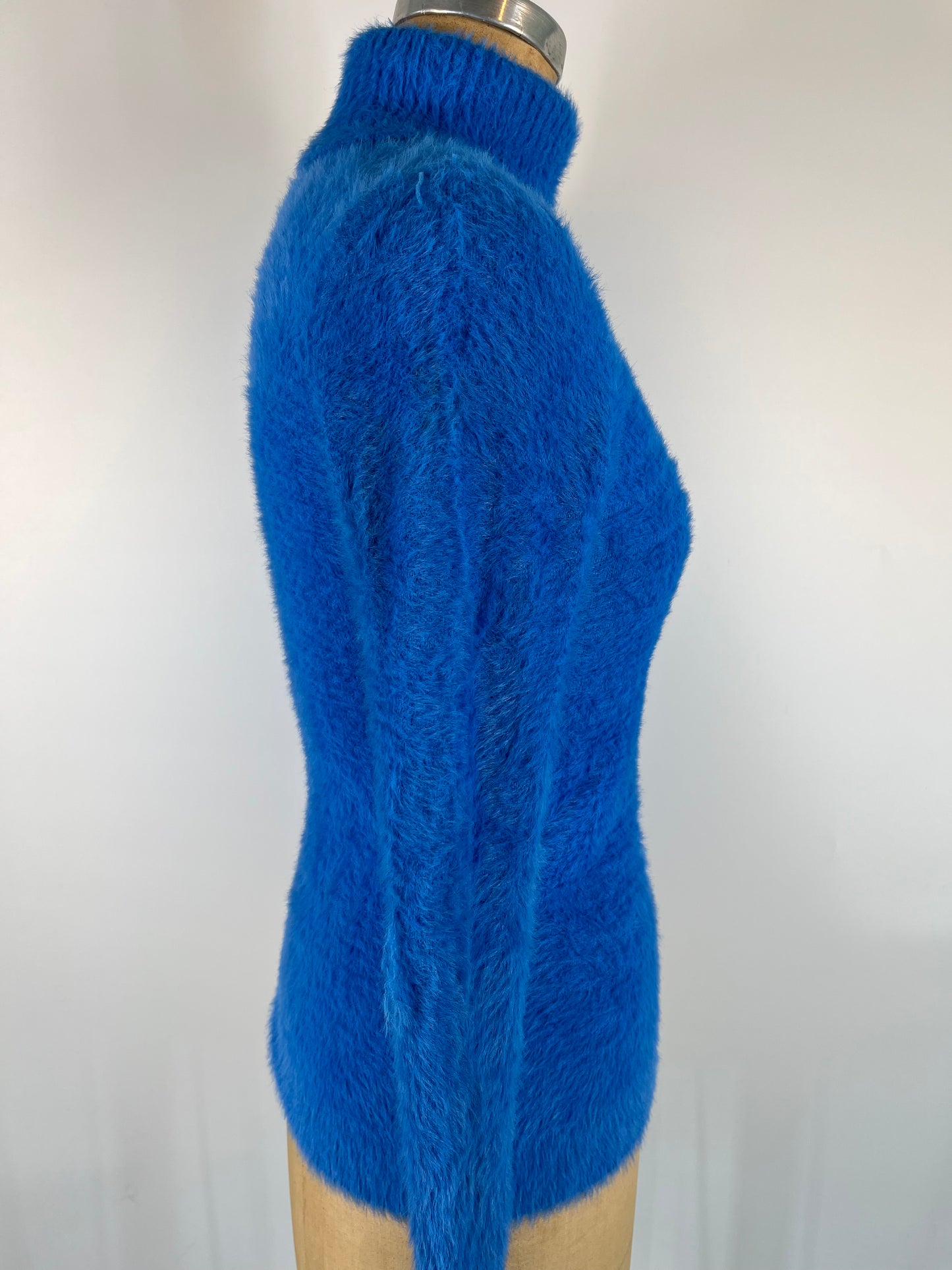 Fuzzy Turtleneck Long Sleeve Sweater