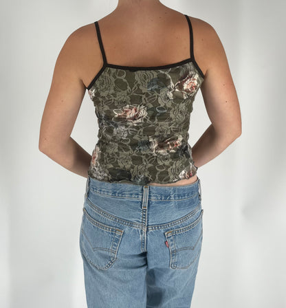 Grunge Floral Lace Tank
