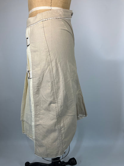 Cotton Skirt With Unique Criss Cross Detail