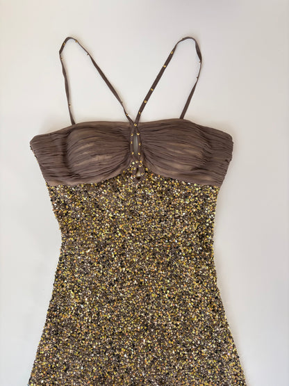 Rene Derhy Made in France Silk Sequin Dress