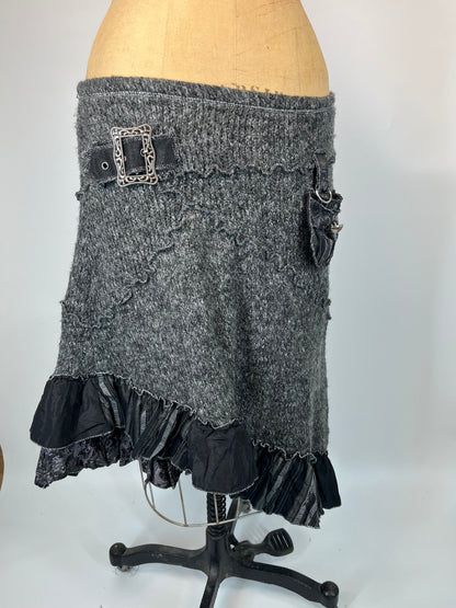 Juju & Christine Knit Midi Skirt With Cool Hardware