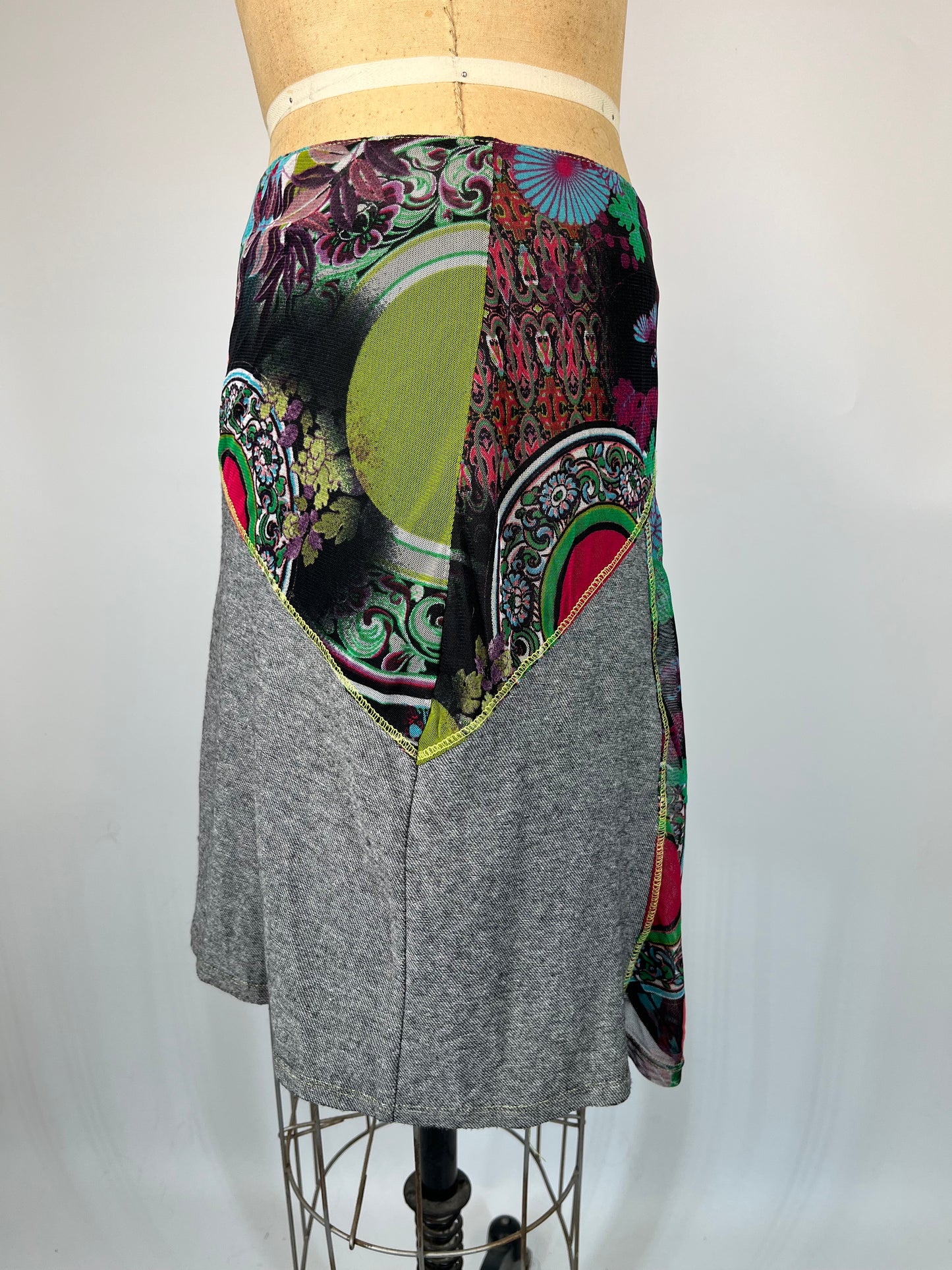 Made in France Abstract Print Skirt