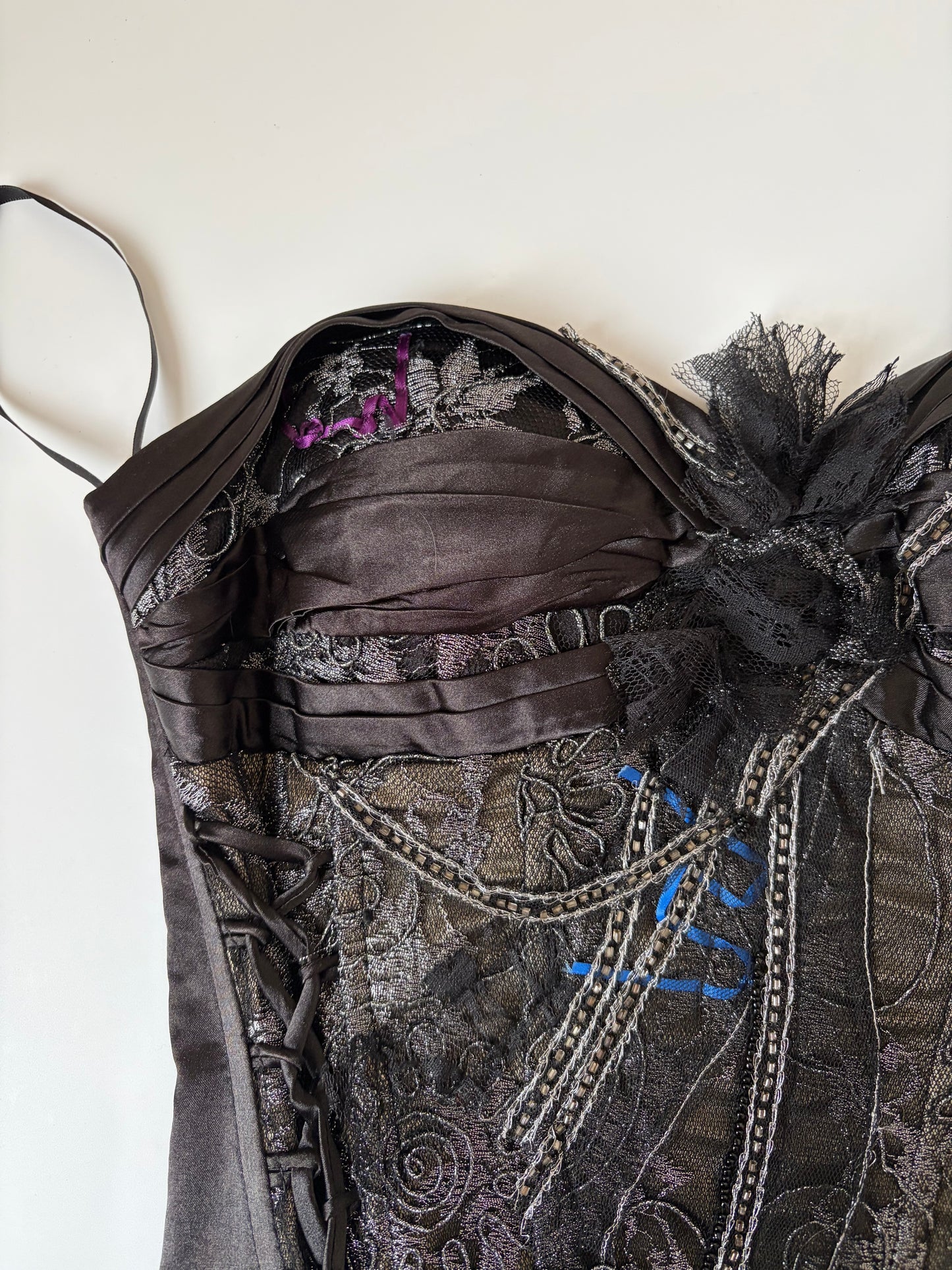 Made in France Beaded Applique Corset
