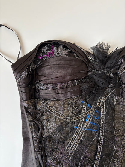 Made in France Beaded Applique Corset