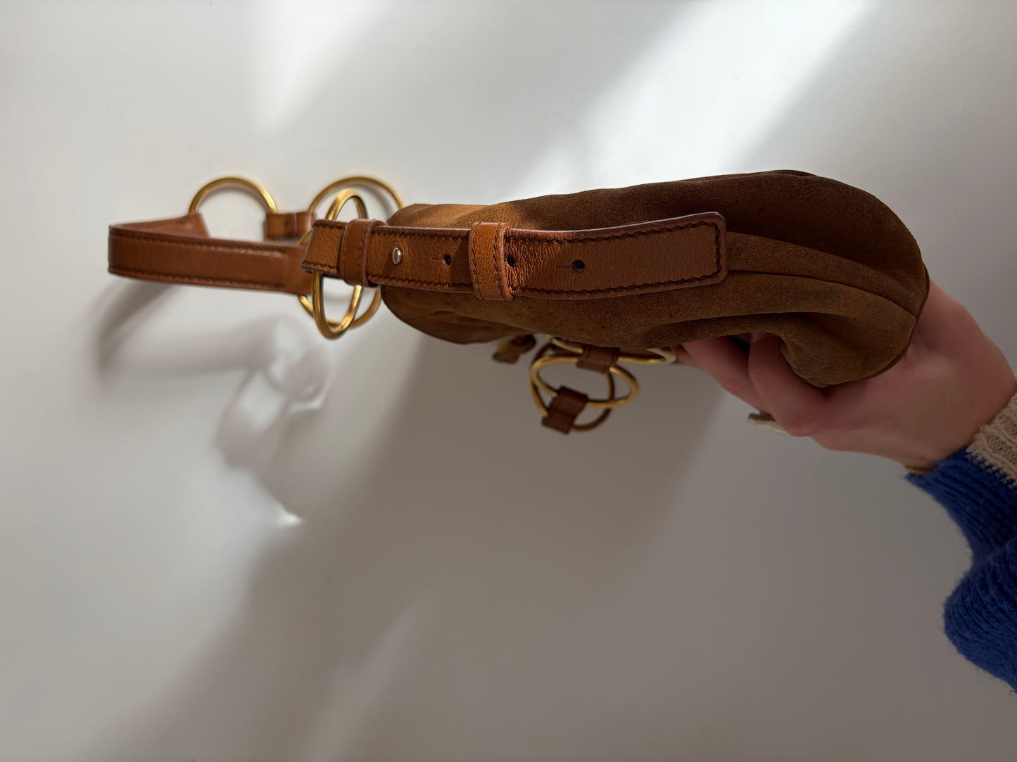 YSL Suede Saharienne Shoulder Bag