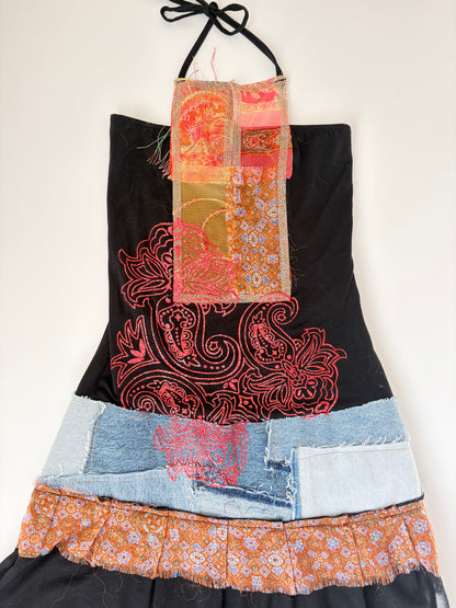 Italian Handmade One-of-a-Kind Halter Mini Dress