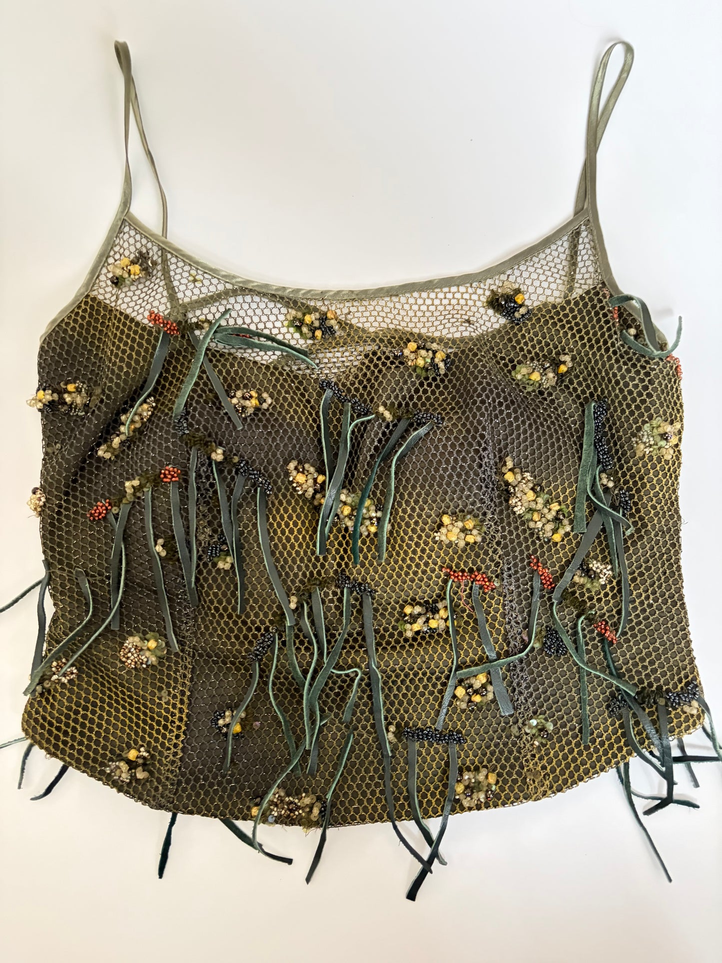 Made in Italy Fishnet Beaded Tank (Deadstock)