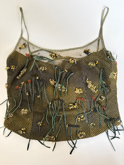 Made in Italy Fishnet Beaded Tank (Deadstock)