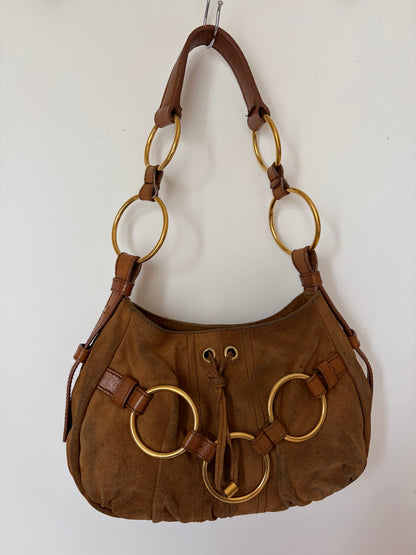 YSL Suede Saharienne Shoulder Bag