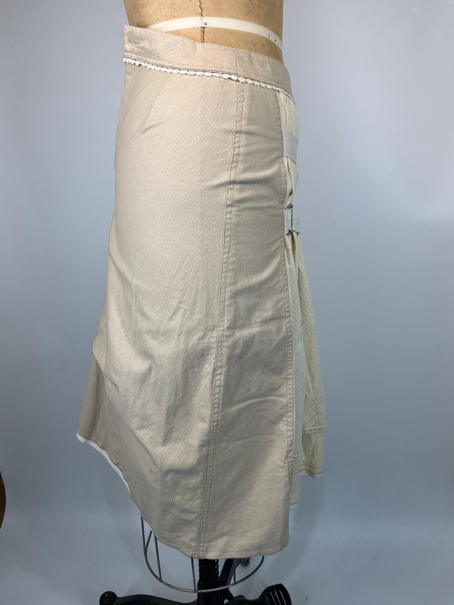 Cotton Skirt With Unique Criss Cross Detail