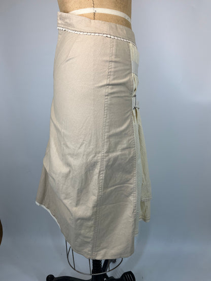 Cotton Skirt With Unique Criss Cross Detail