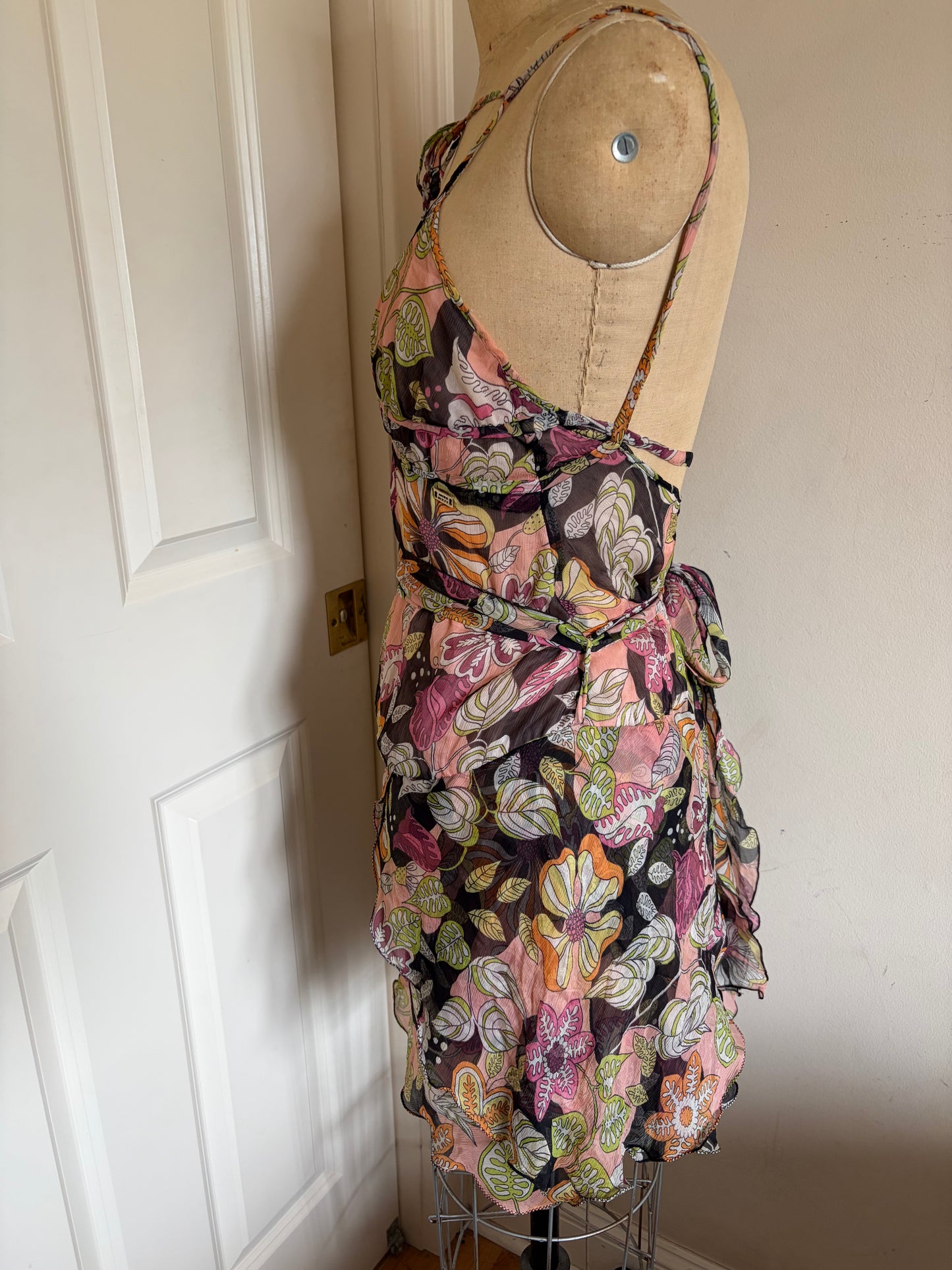 Miss Sixty 100% Silk Mini Dress
