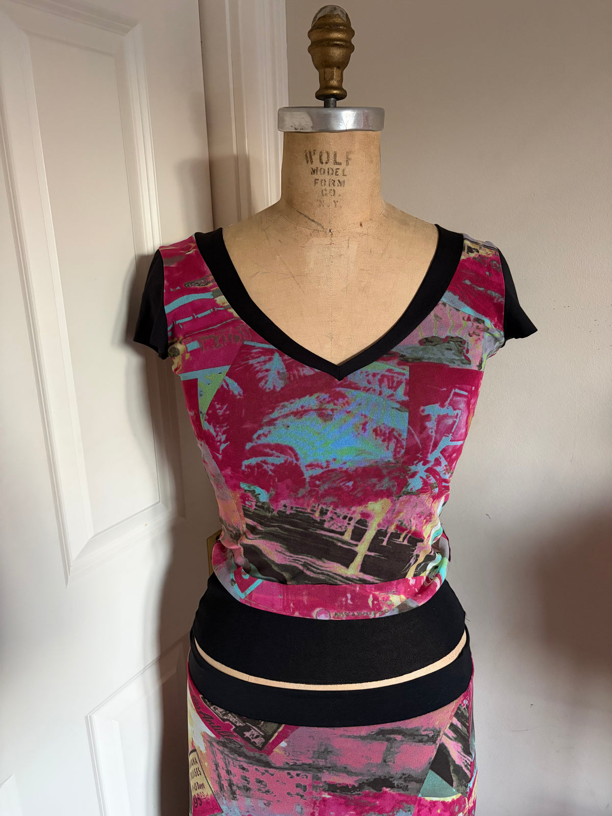 Made in France Mesh Graphic Print Matching Set