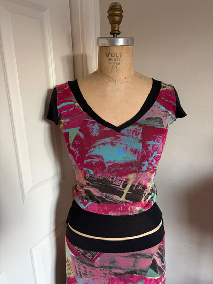 Made in France Mesh Graphic Print Matching Set