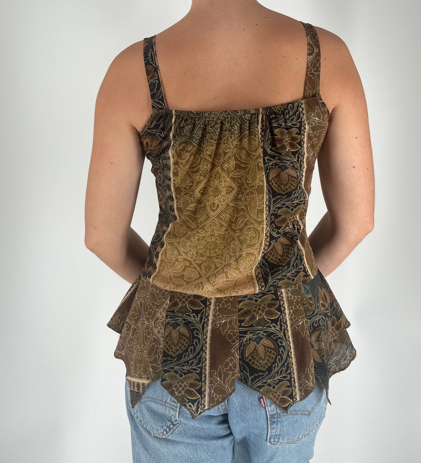 Made in Italy Grunge Fairy Tank With Handkerchief Hem