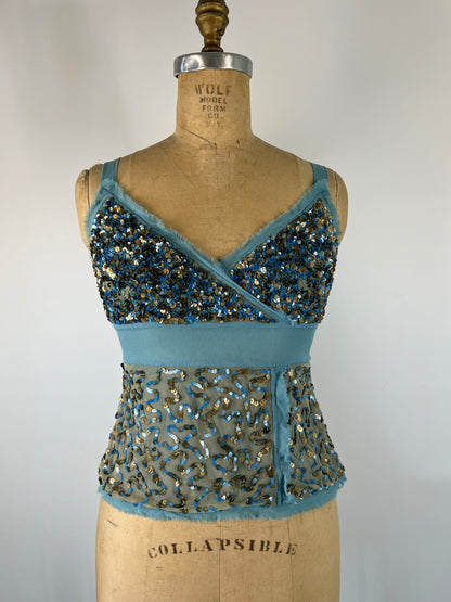 Silk Sequin Top