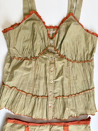 Euro Summer Two Piece Tank and Skirt Set