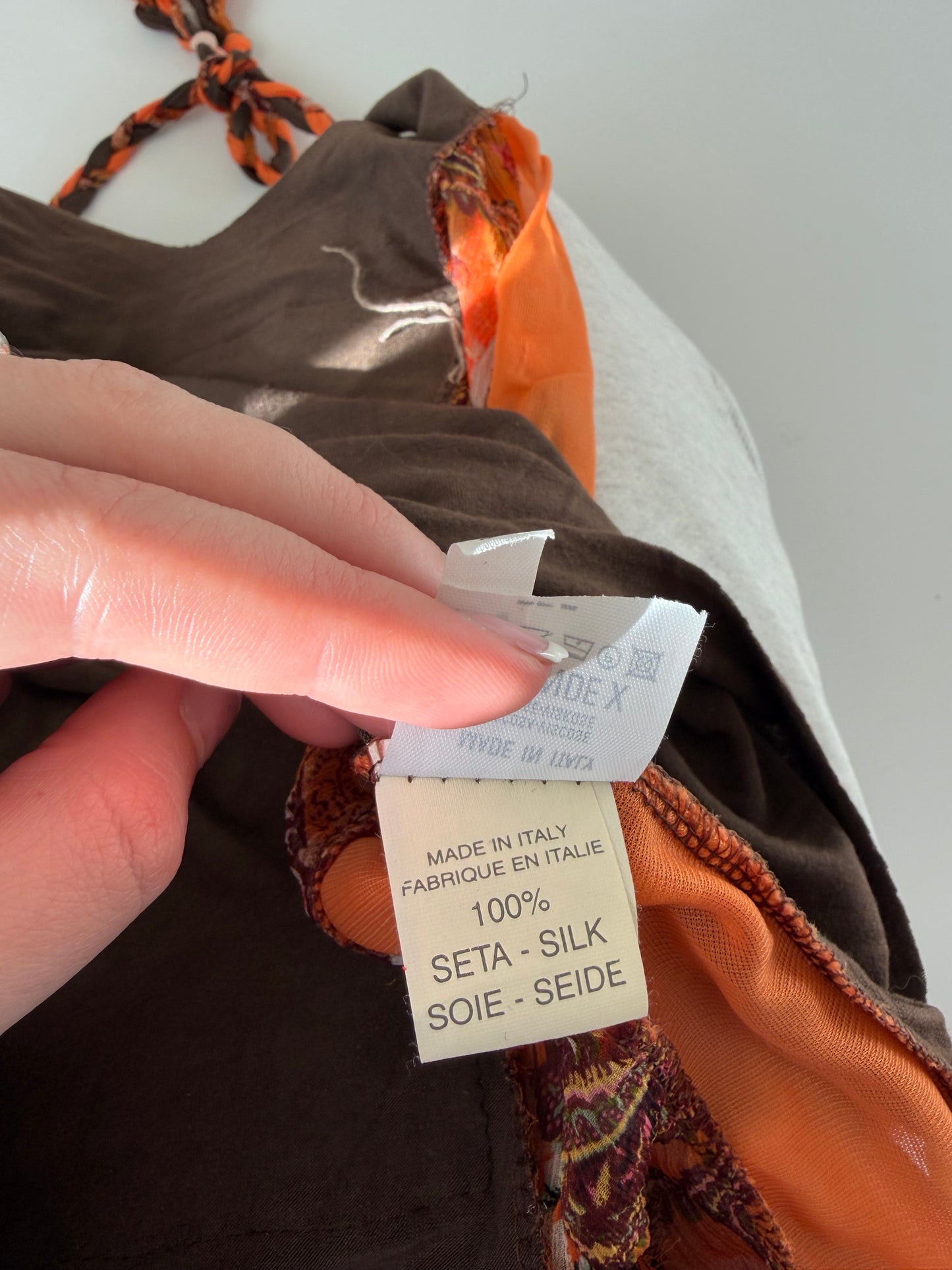 Italian Handmade One of a Kind Silk Tank