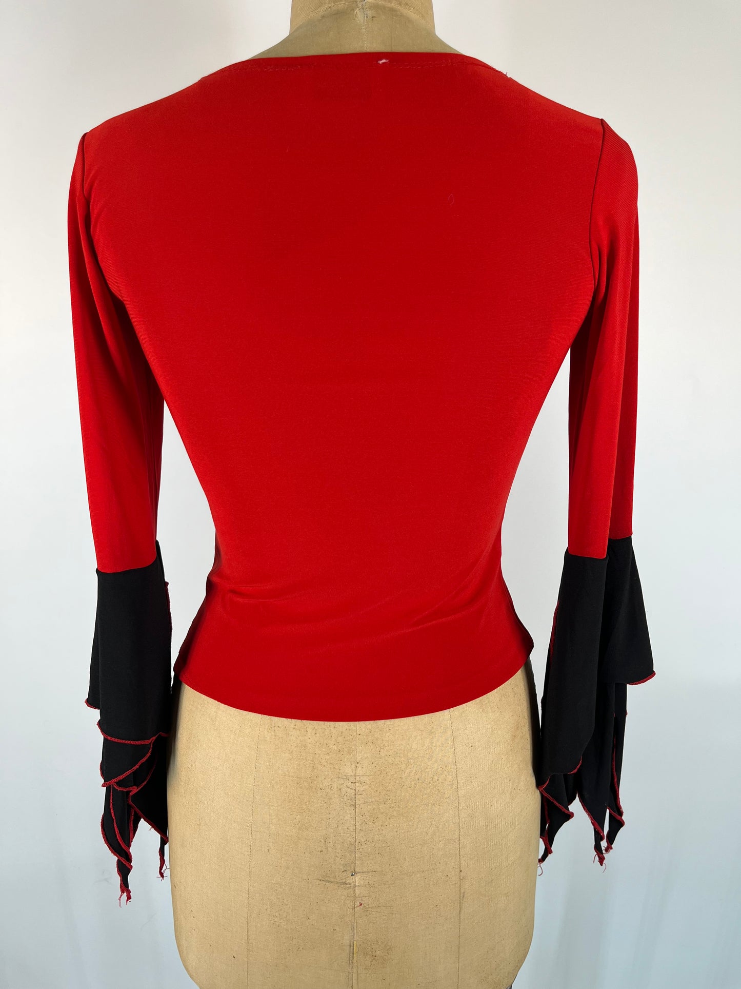 Unique Top With Ruffle Sleeves