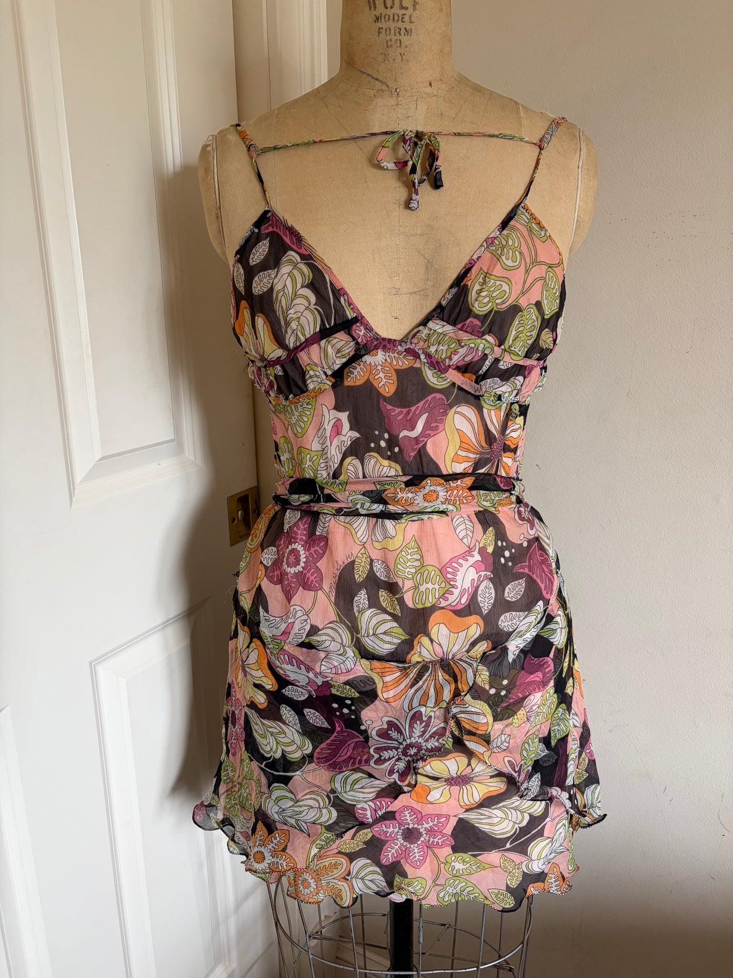 Miss Sixty 100% Silk Mini Dress