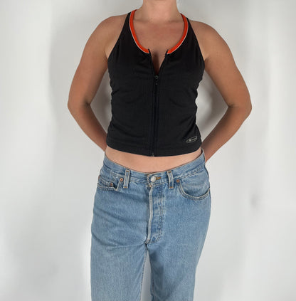 Champion Sporty Halter Top With Zipper Closure